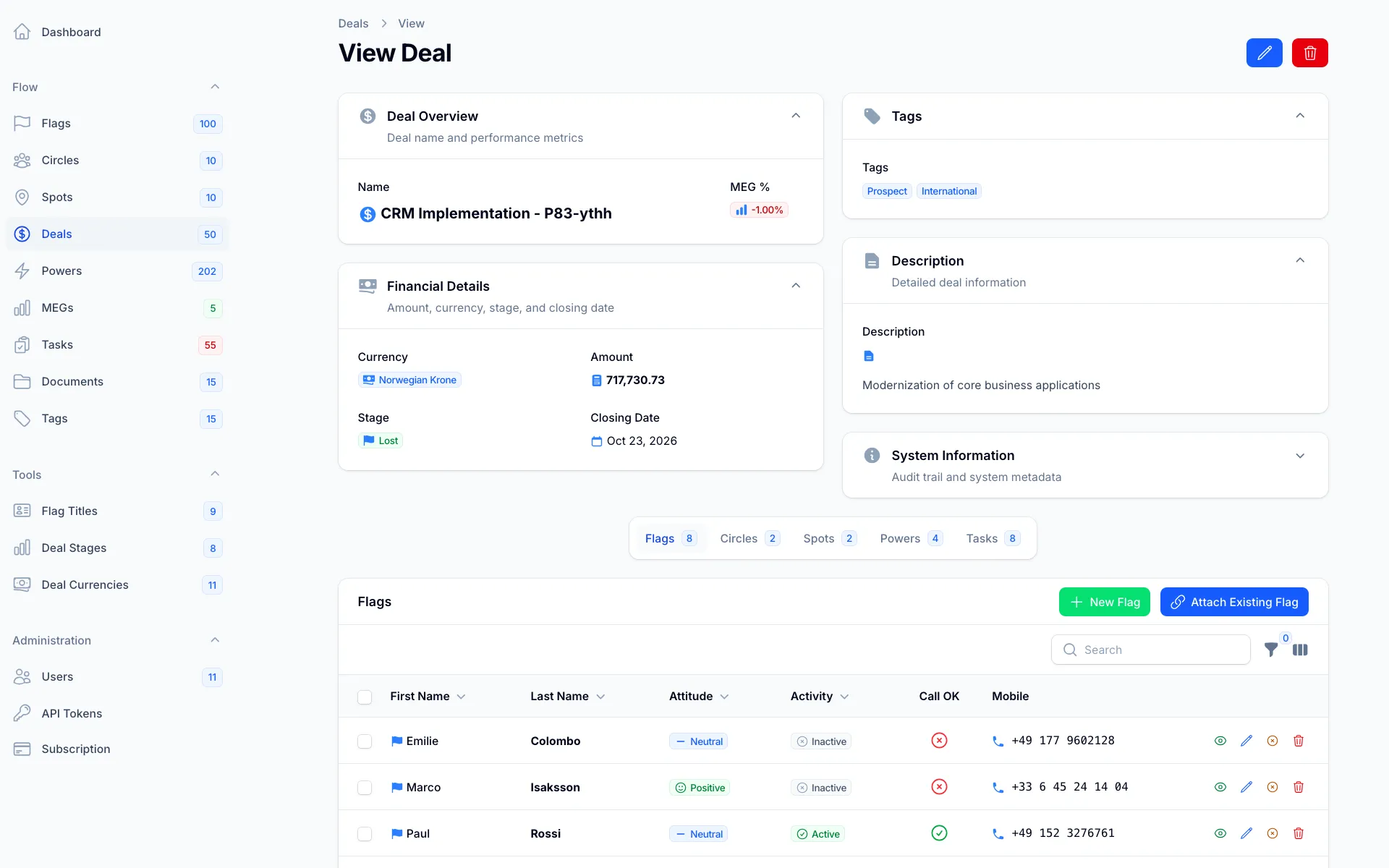 WinTheDeals deal record
